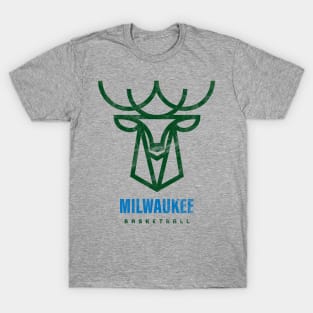 Milwaukee Bucks Modern Logo, Buck Wild Basketball T-Shirt